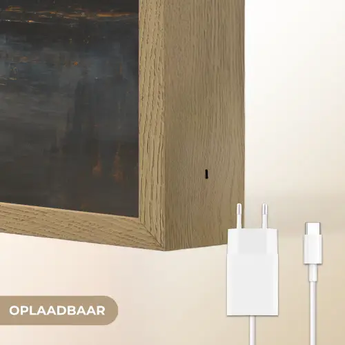 Gouden Reflectie op Water Light Box met batterij (Wandlamp) middel -USP_websiteoplaadbaarNL