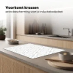 Design - Lijn - Patroon - Zwart - Wit Inductie beschermer vinyl 3mm klein 276 -sfeer1