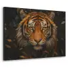 Bladeren - Tijger - Oranje Textielframe zwart klein -3d