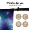 Eenhoorn - Sterren - Magisch - Blauw Wandkleed katoen klein -sfeer2
