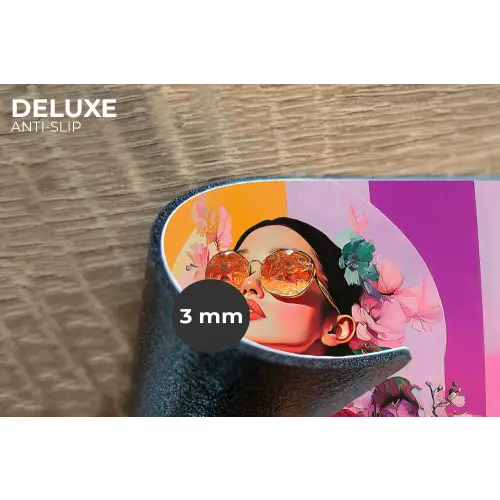 Portret - Vrouw - Abstract - Bloemen Placemat vinyl groot -closeup