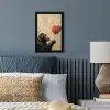 Street art - Chimpansee - Ballon - Graffiti - Banksy fotolijst zwart zonder passe partout klein -sfeer3