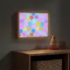 Smileys - Kleurrijk - Grappig Light Box met batterij (Wandlamp kind) middel -sfeer5_kind
