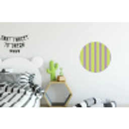 Strepen - Patroon - Groen Wandcirkel aluminium klein 190 -kinderkamer