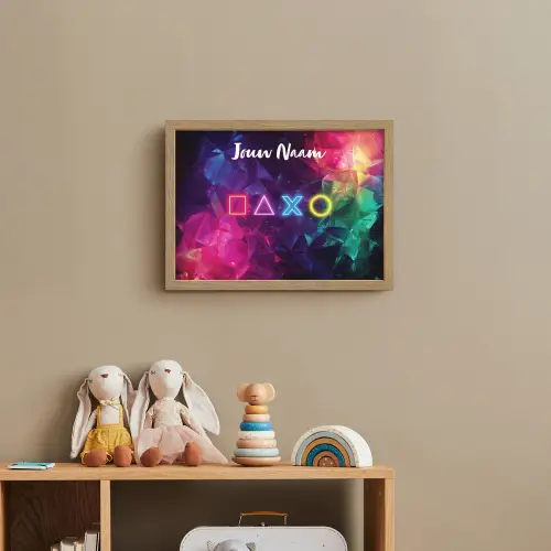 Symbolen - Game - Kleurrijk Light Box met batterij (Wandlamp kind) middel -sfeer2_kind