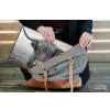 Schotse hooglander - Zwart - Wit - Gras laptophoes neopreen klein -tas