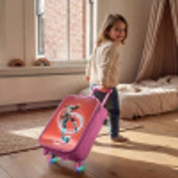 Voetbal - Jongen - Rood - Lichtcirkel Kinderkoffer - Roze klein -sfeer1
