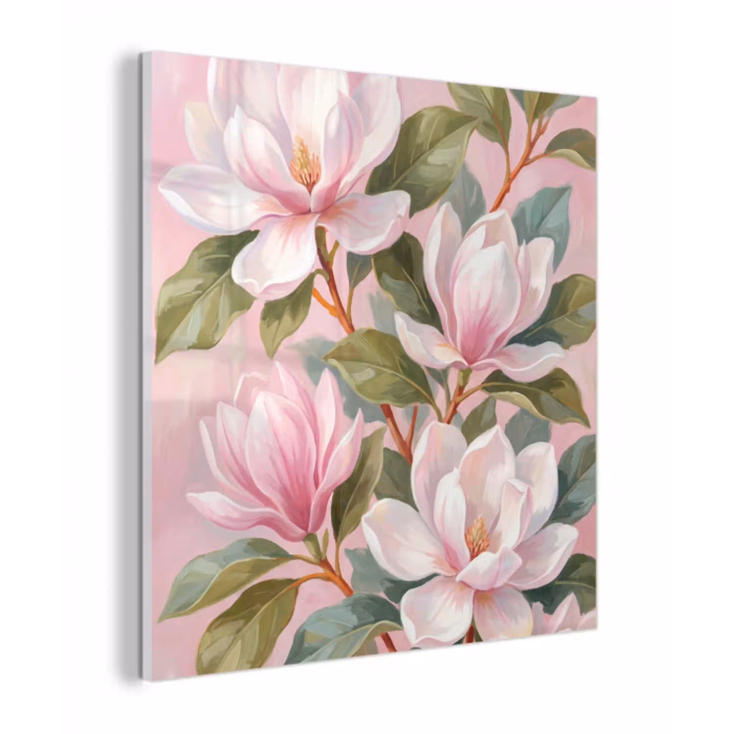 Magnolia's - Patroon - Roze plexiglas 5mm klein -z3d