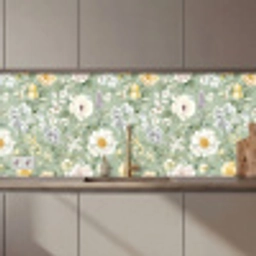Klassiek - Bloemenpatroon - Kleurrijk keuken achterwand 2 middel 871 zz_3dshopping