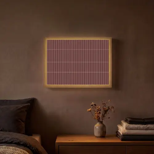 Lijnen - Patroon - Bordeaux Light Box met batterij (Wandlamp) middel 907 -sfeer4