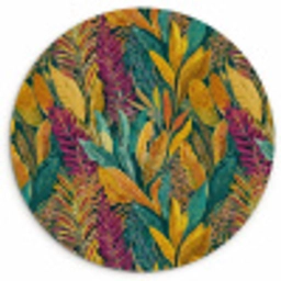 Tropische - Botanisch - Patroon - Kleurrijk - Exotisch Wandcirkel kunststof plaat 5mm dik klein 188 -3d