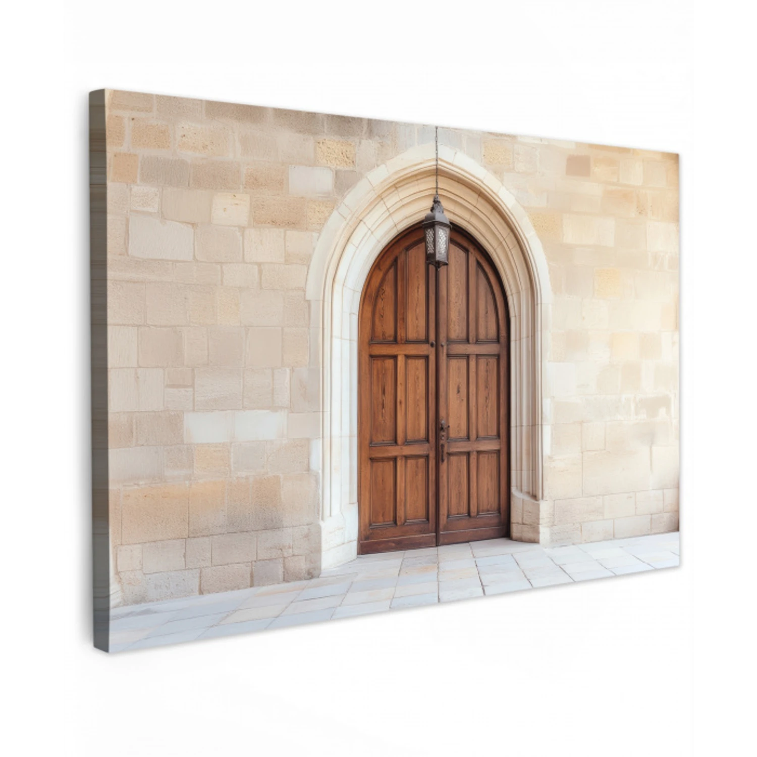 Houten - Deur - Lantaarn Tuinposter op houten frame 2 cm dik klein -3d