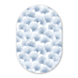 Waaier - Modern - Blauw Wandcirkel Ovaal Aluminium middel 839 -3d