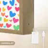 Hartjes - Kleurrijk - Patroon - Levendig Light Box met batterij (Wandlamp kind) middel -USP_websiteoplaadbaarNL
