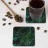Monstera -  Inductie beschermer - Bladeren - Tropical - Afdekplaat voor kookplaat onderzetter kurk middel -sfeer2