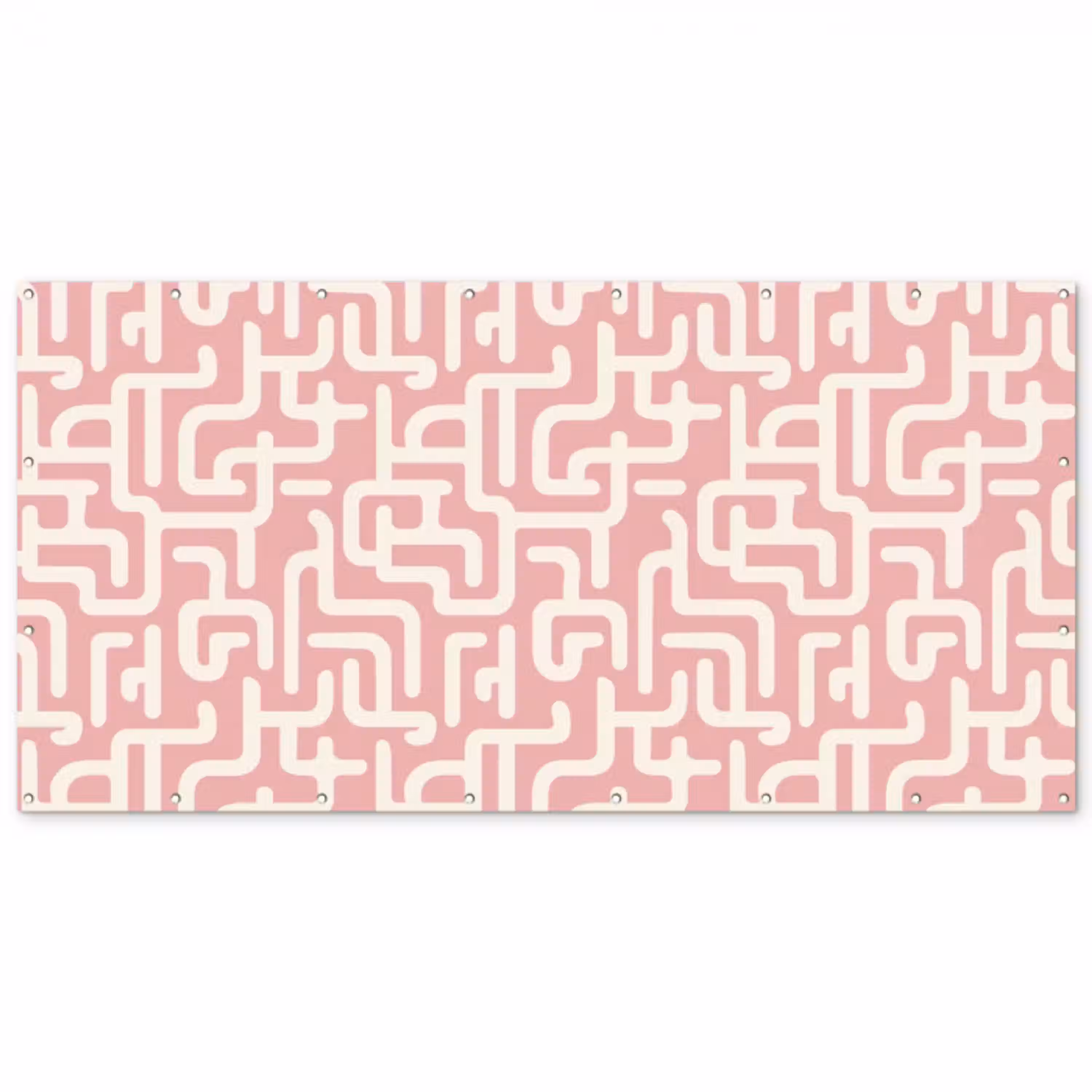 Doolhofpatroon - Roze - Wit - Abstract Balkonbeschermer Duitsland klein 596 -zz_3d