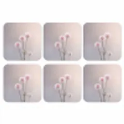 Bloemen - Bollen - Roze onderzetter kurk middel -3d