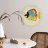 Kleurrijk - Vis - Schubben - Illustratie Wandcirkel kunststof plaat 5mm dik klein -sfeer4
