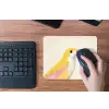 Vogel - Minimalistisch - Geel muismat rubber klein -toetsenbord