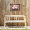 Doorkijk - Parijs - Eiffeltoren - Roze - Kersenbloesem Tuinposter op houten frame 2 cm dik klein -sfeer4