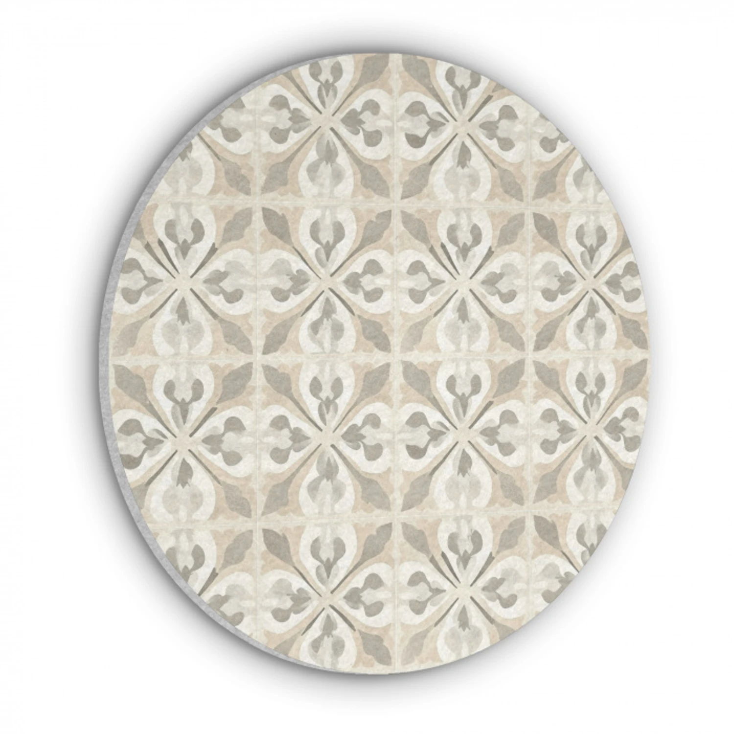Tegel - Motief - Beige Akoestische PET Vilt - Rond klein 838 -3d