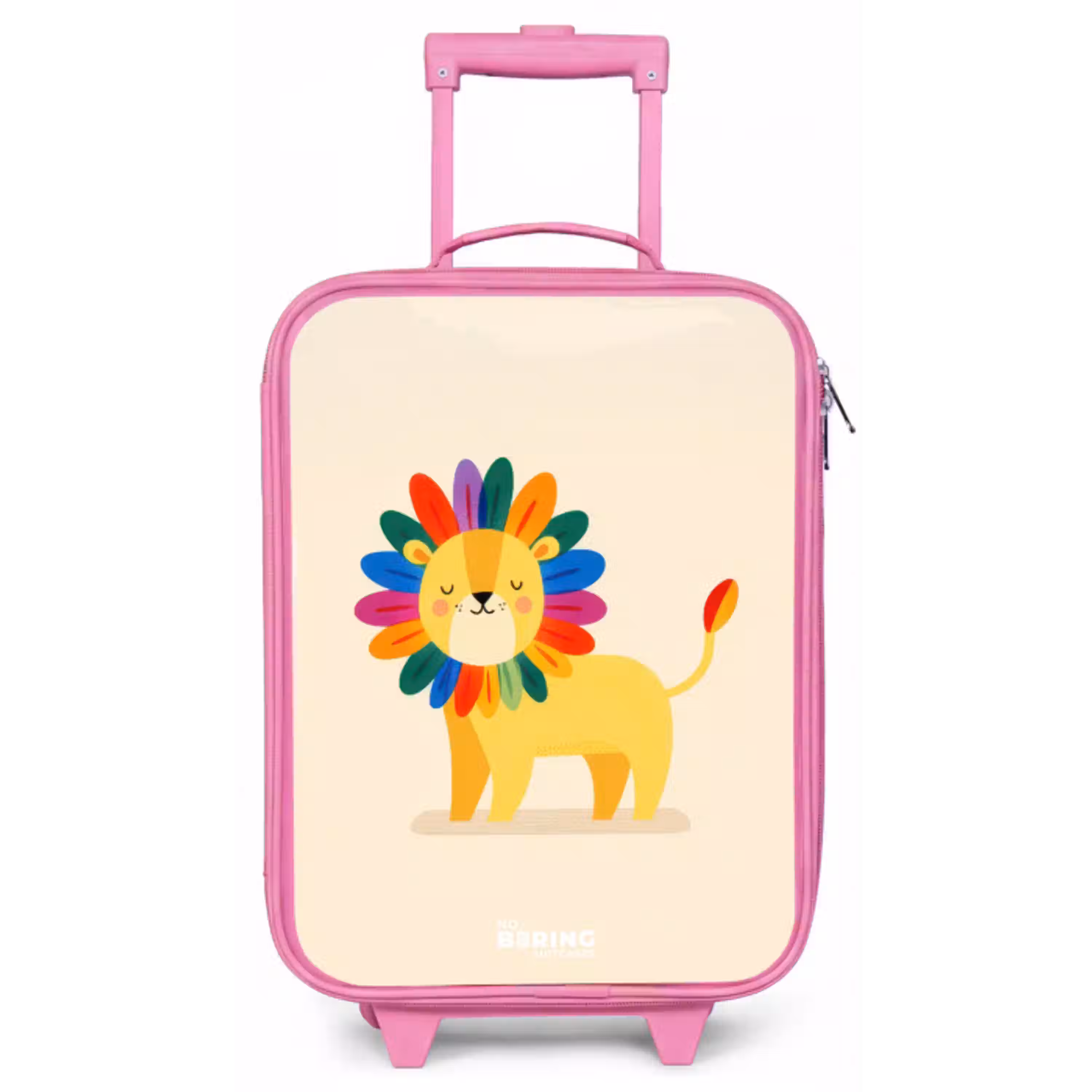 Leeuw - Manen - Kleurrijk Kinderkoffer - Roze klein -zz3dotto