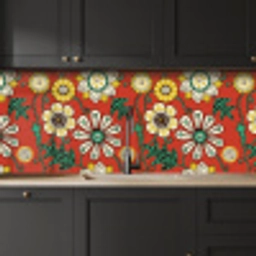 Design - Bloemen - Hippie - Retro keuken achterwand 2 middel 871 -sfeer1