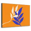 Takken - Bladeren - Minimalistisch - Blauw Textielframe zwart klein -3d