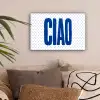 Ciao - Blauw - Stippen canvas 2cm klein -sfeer1