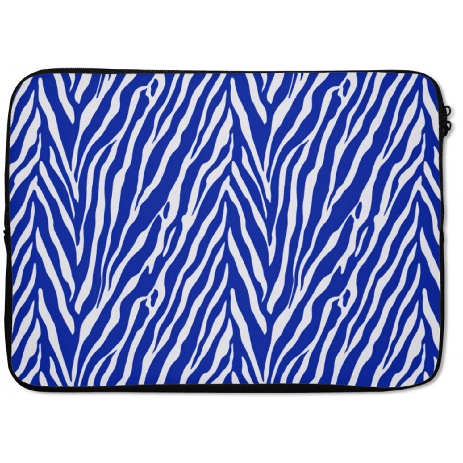 Zebra - Patroon - Kobalt - Blauw laptophoes neopreen klein 279 -zkaufland3dotto