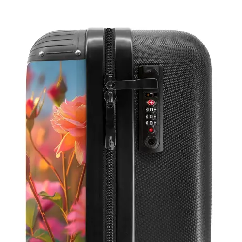 Roze rozen bij zonsondergang. NBS - Handbagage koffer - Kinderen Unisex middel -slot