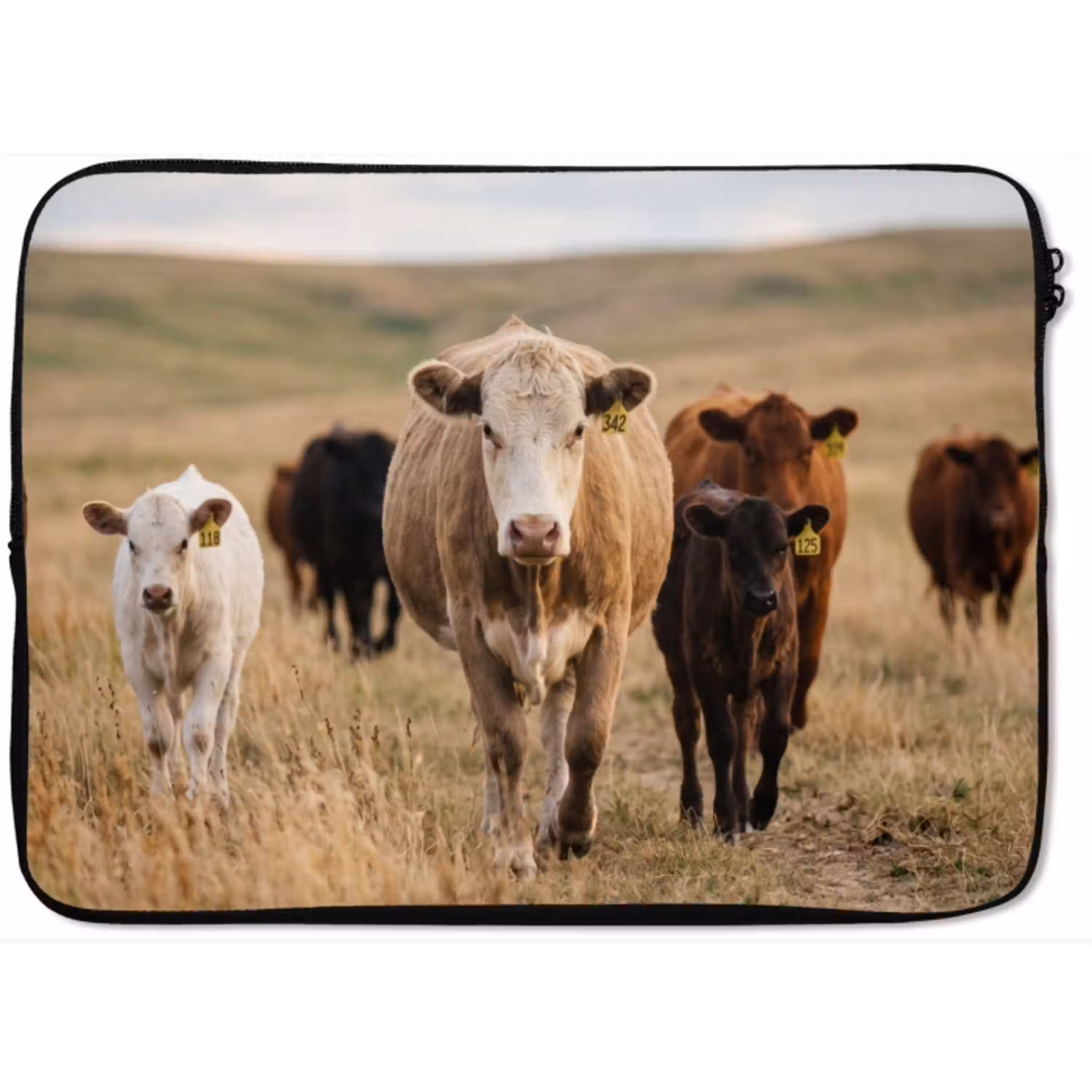 Runderen - Kudde - Landschap - Weide - Rustig laptophoes neopreen klein -zkaufland3dotto