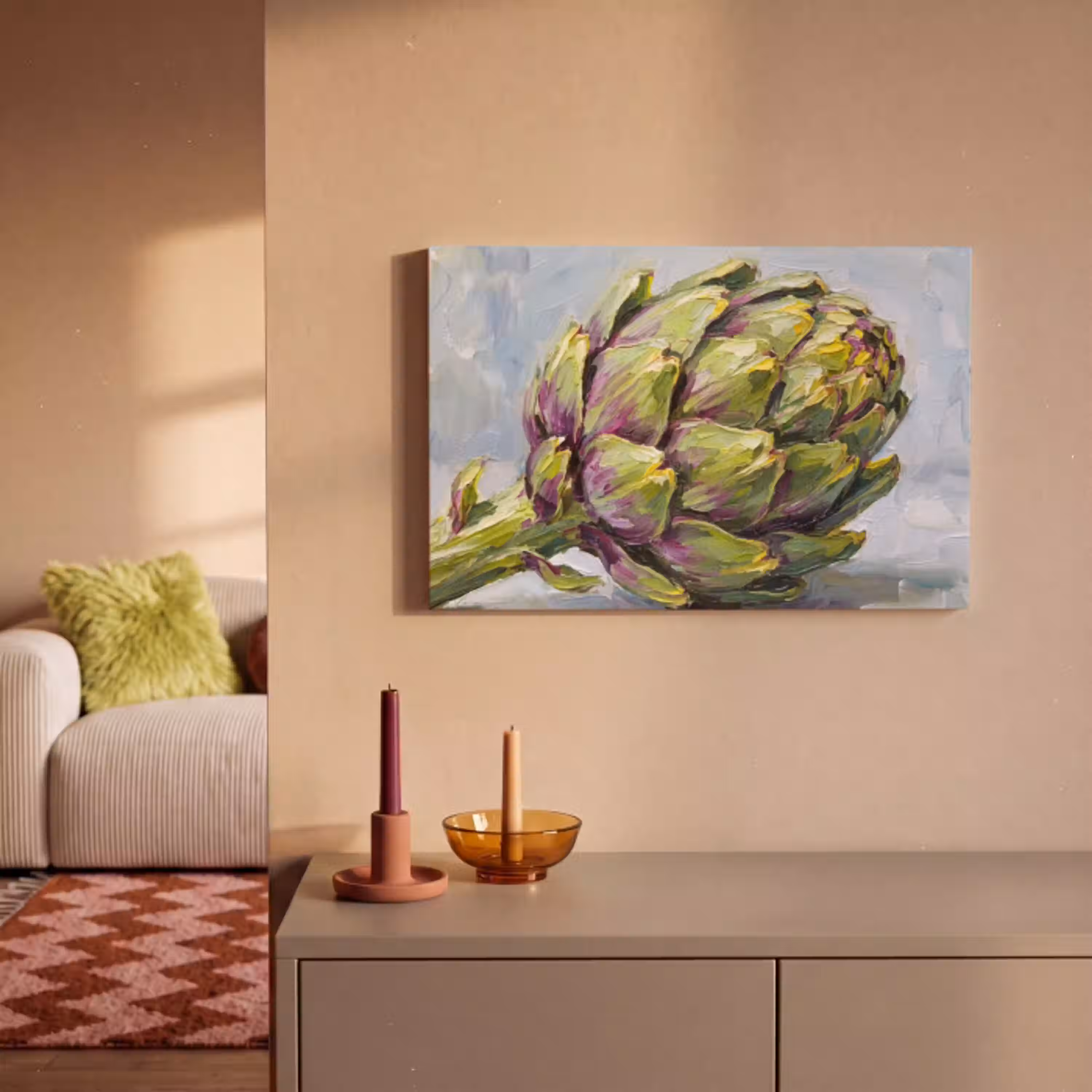 Eten - Artisjok - Modern canvas 2cm klein -sfeer1