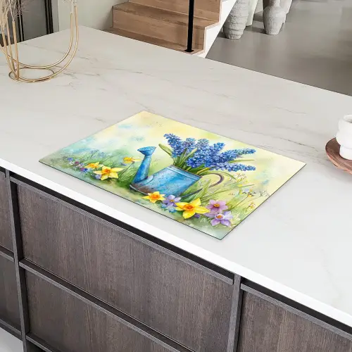 Gieter - Lavendel - Bloesems Inductie beschermer vinyl 3mm klein -sfeer8