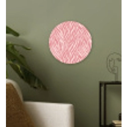 Zebra - Print - Roze Wandcirkel kunststof plaat 5mm dik klein 188 -sfeer3