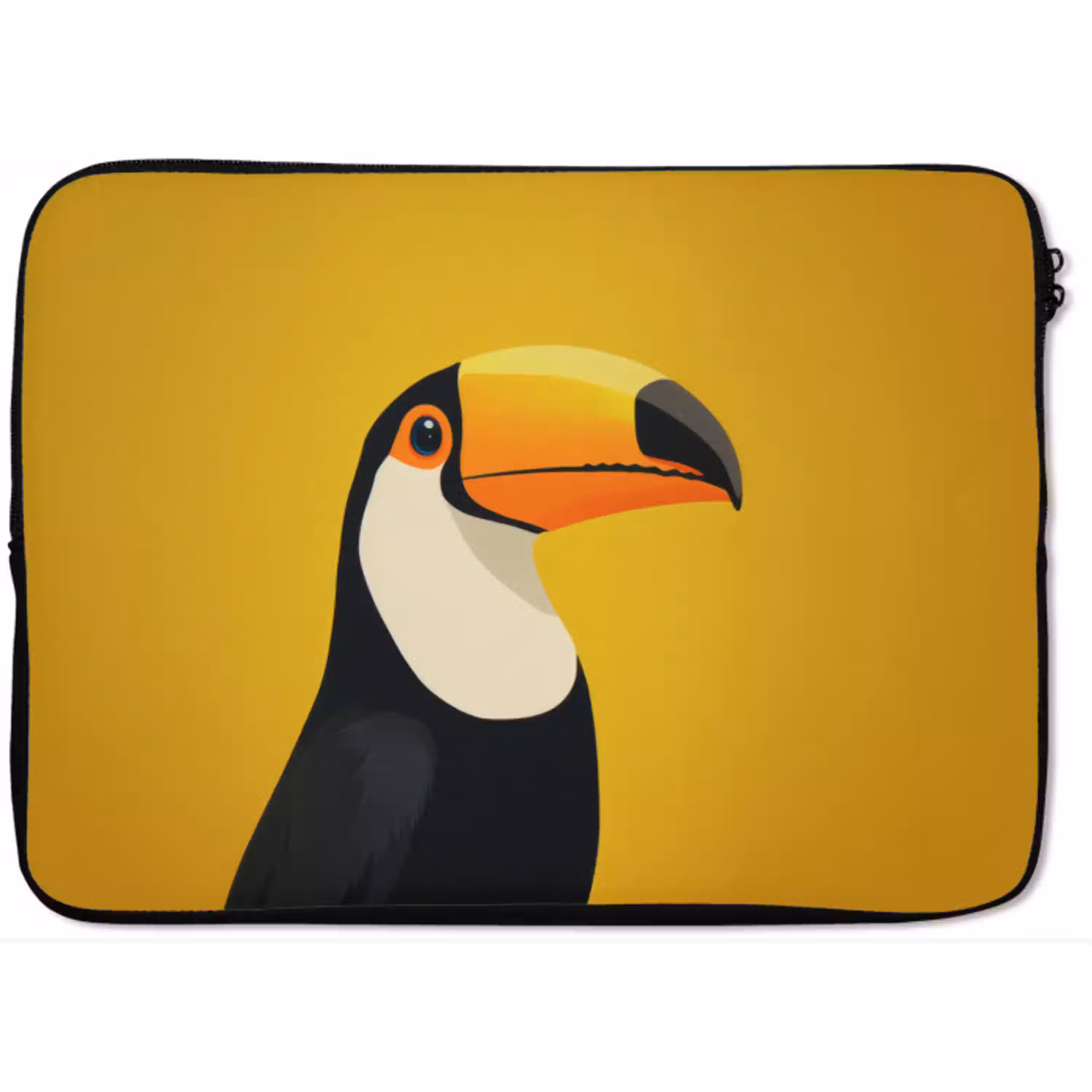 Toekan - Minimalistisch - Snavel - Oranje laptophoes neopreen klein -zkaufland3dotto