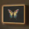 Vlinder - Kleurrijk - Speels Light Box met batterij (Wandlamp) middel -z3d_website
