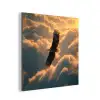 Adelaar - Wolken - Zon aluminium wit klein -3d