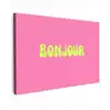Roze - Groene bonjour - Organisch canvas 2cm klein -z3d