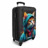 Graffiti kat met blauw vest NBS - Handbagage koffer - Kinderen Unisex middel -productfoto_3d