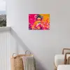 Vrouw - Zonnebril - Abstract - Oranje tuinposter los doek klein -sfeer8