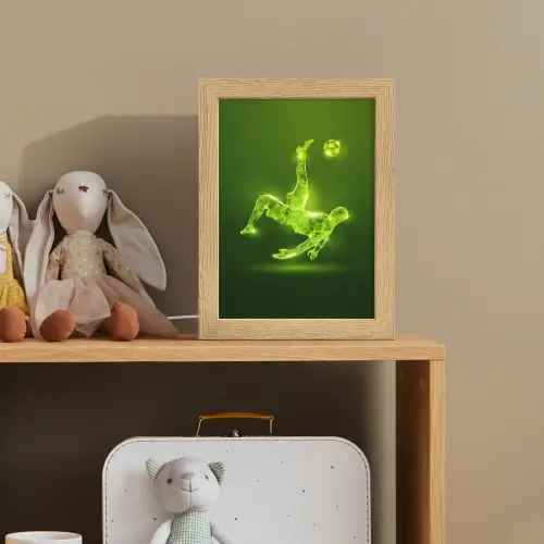 Voetbal - Groen - Omhaal Light Box met kabel klein -sfeer2_kind