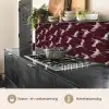 Kraanvogels - Klassiek - Bordeaux keuken achterwand 2 middel 871 -usp_NL