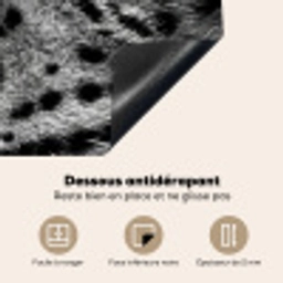 Luipaard - Zwart - Wit - Oog Inductie beschermer vinyl 3mm middel -usfeer4_FR