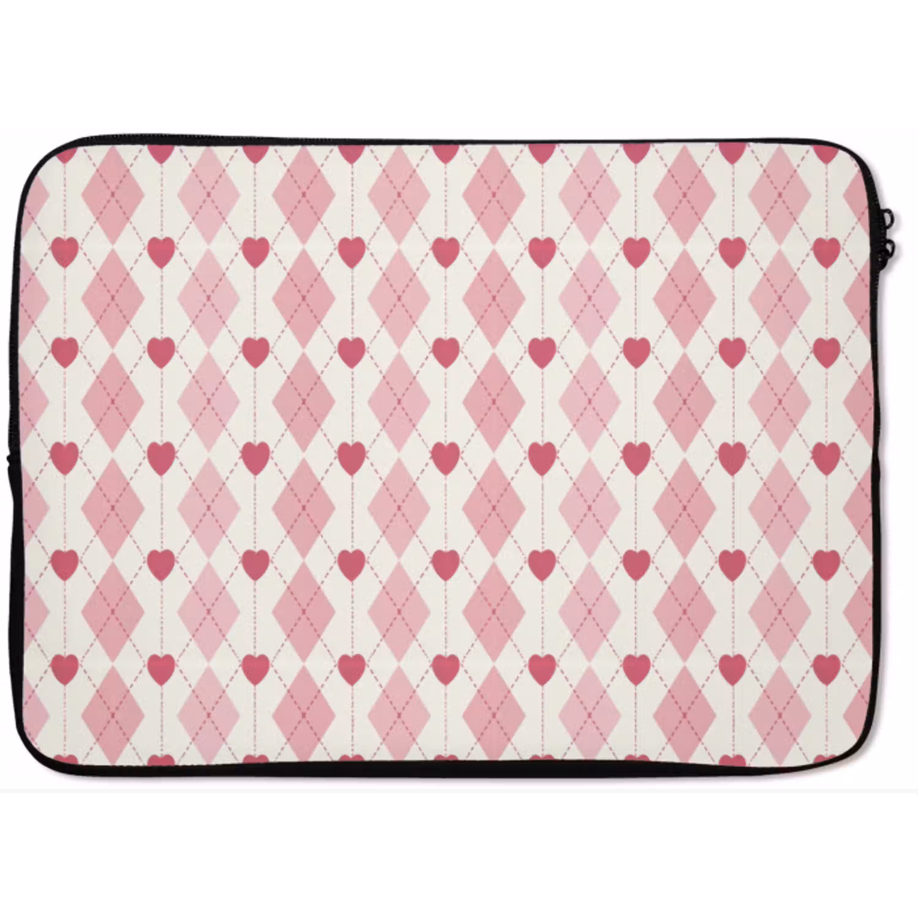Ruiten - Klassiek - Roze - Wit laptophoes neopreen klein 279 -zkaufland3dotto