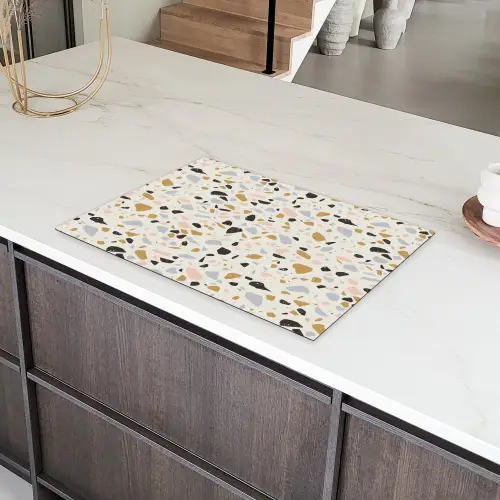 Terrazzo -  Patroon - Neutraal - Zacht - Multi Inductie beschermer vinyl 3mm klein 276 -sfeer8
