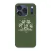 Palmbomen - Strand - Groen - Beige - Tropisch Telefoonhoesje iPhone 17 Pro klein -3d
