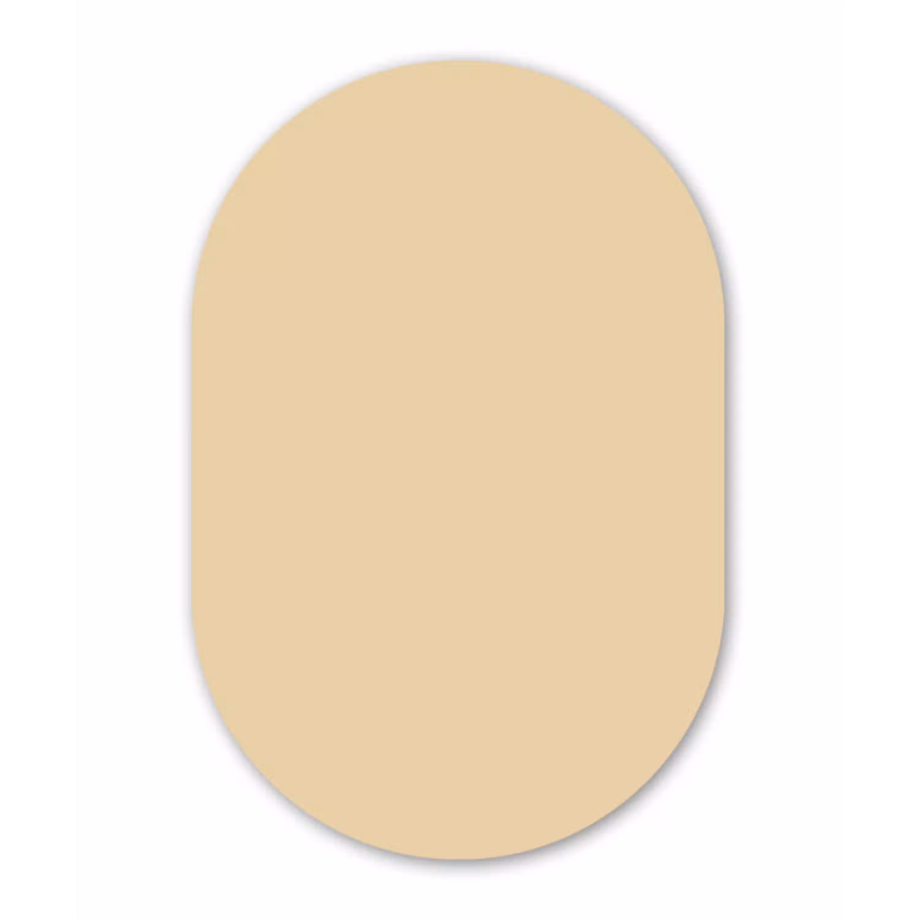 Desert - Sand - Nude Wandcirkel Ovaal Forex klein 630 -3d