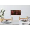 Hout - Planken - Vintage - Donkerbruin Muursticker klein -eettafel