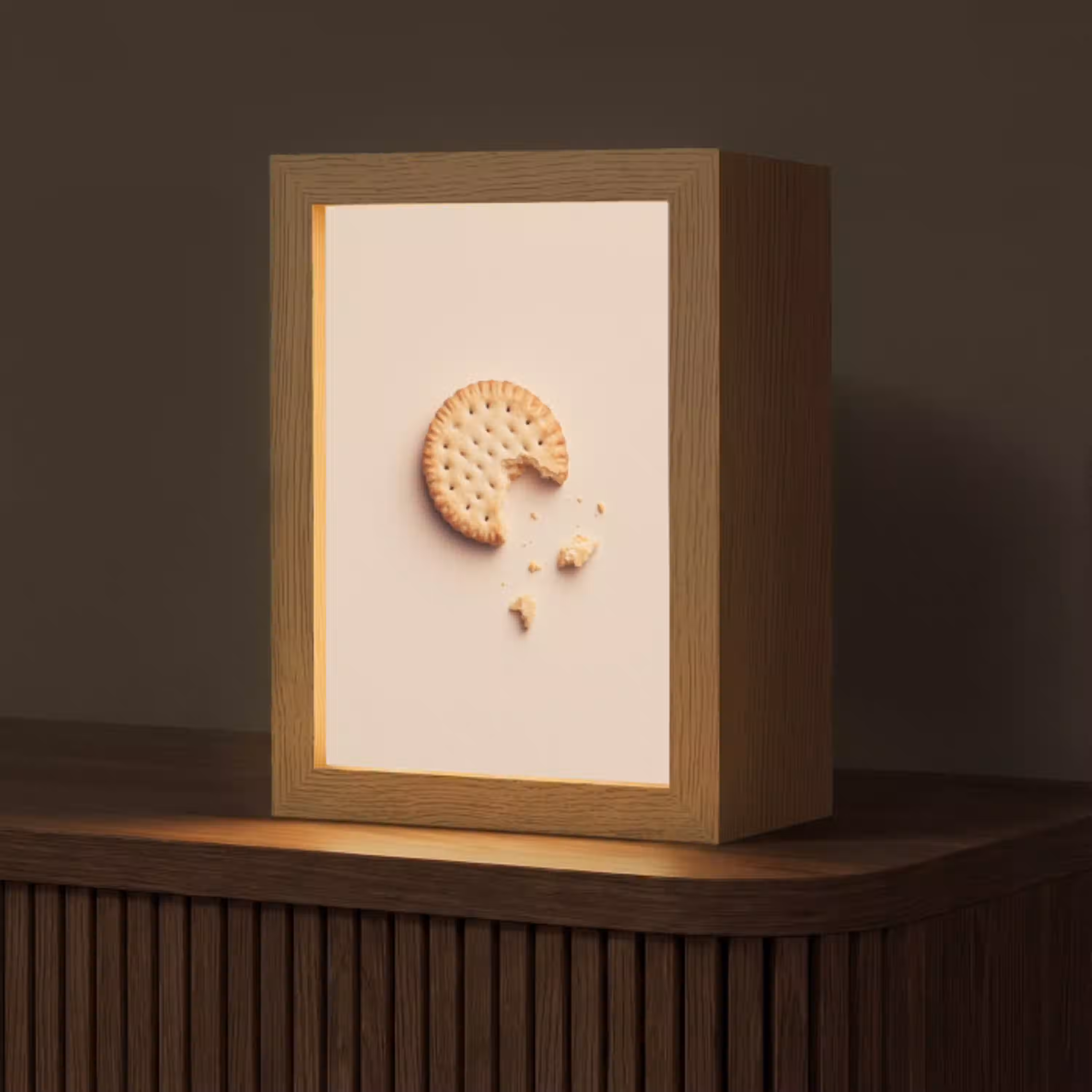 Koekje - Kruimels - beige Light Box met kabel (Tafellamp) klein -z3d_website